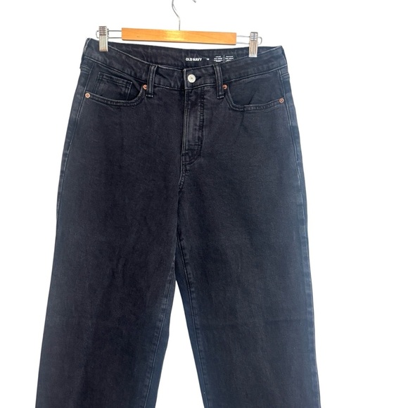 Old Navy Jeans Women's Size 10 Straight Leg In Black - Picture 1 of 6